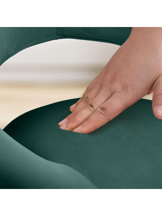 Tabouret de bar Olinda velours, vert Tabouret de bar Olinda velours, vert