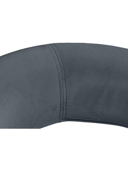 Tabouret de bar Olinda velours, gris foncé