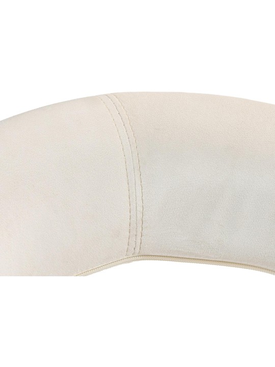 Tabouret de bar Olinda velours, crème