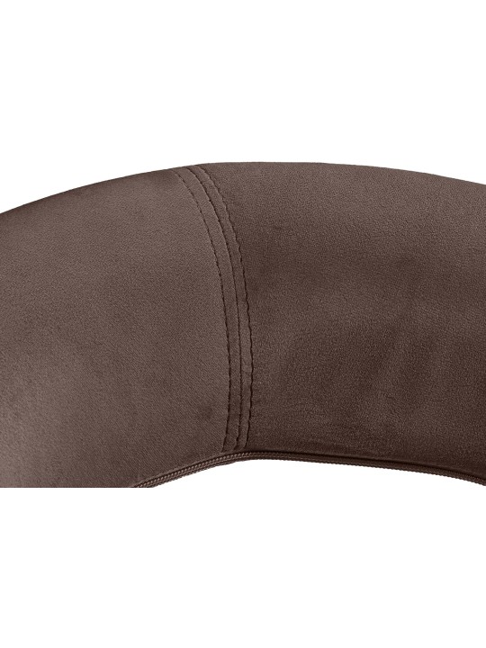 Tabouret de bar Olinda velours, brun