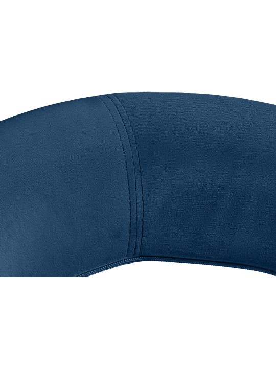 Tabouret de bar Olinda velours, bleu