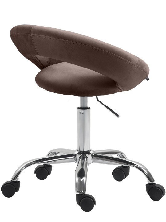 Tabouret de travail Olinda velours, brun Tabouret de travail Olinda velours, brun
