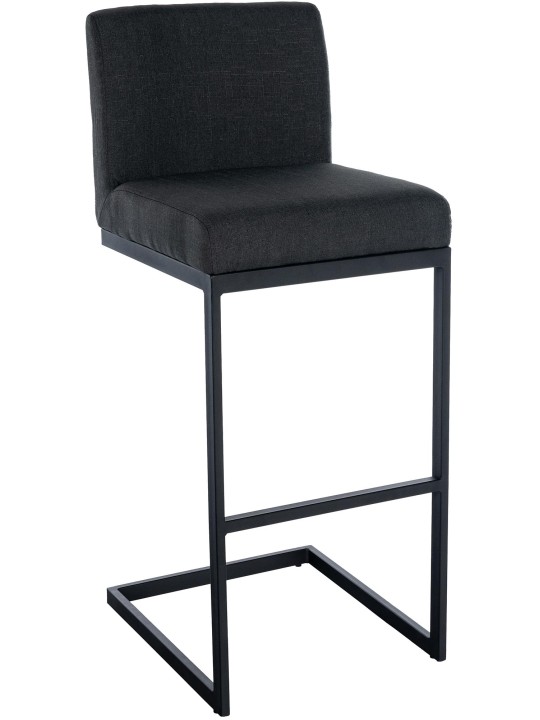 Tabouret de bar Hopewell tissu B, gris foncé