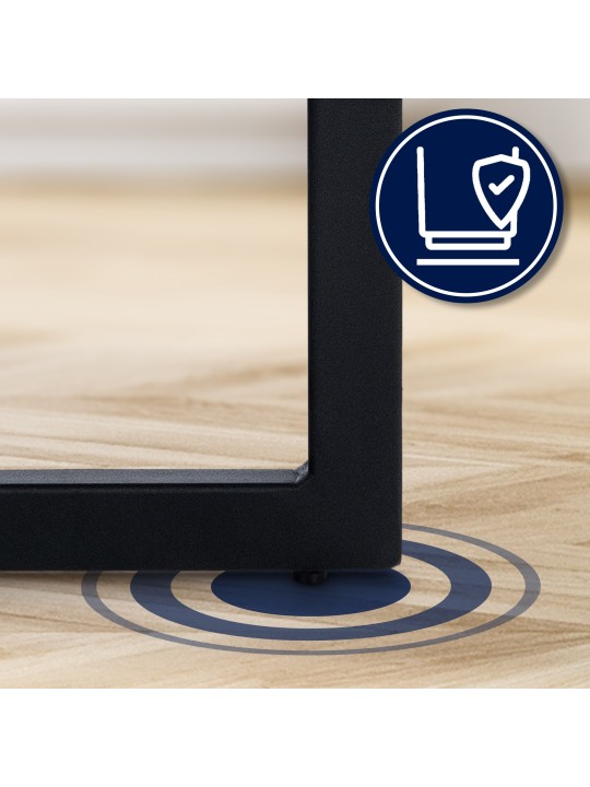 Tabouret de bar Hopewell simili cuir B, noir