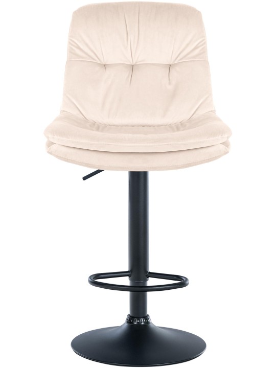 Tabouret de bar Laurel velours, crème