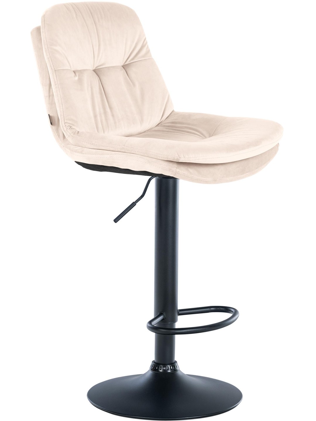 Tabouret de bar Laurel velours, crème