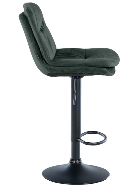 Tabouret de bar Laurel velours, vert foncé