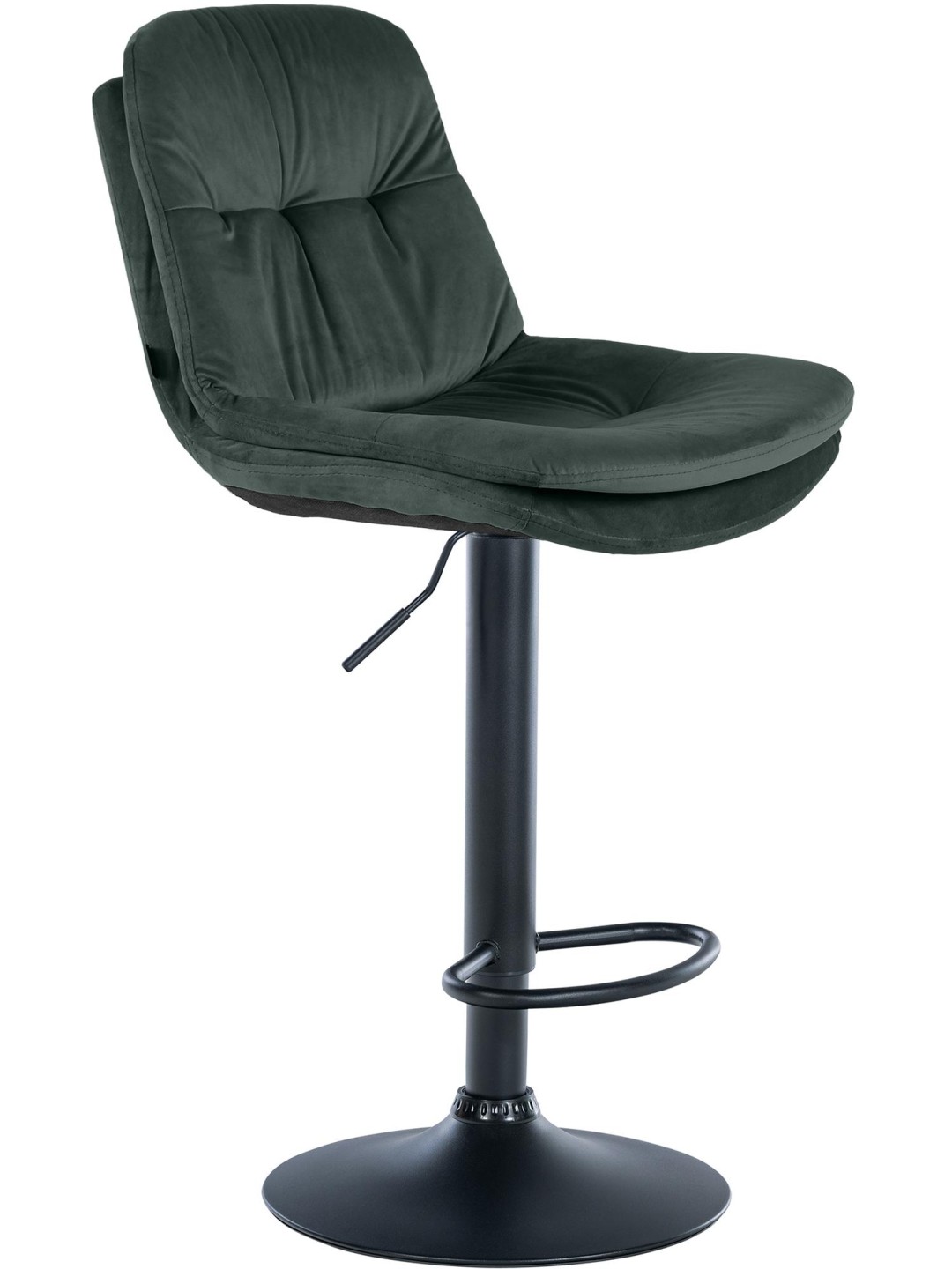 Tabouret de bar Laurel velours, vert foncé