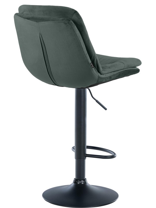 Tabouret de bar Laurel velours, vert foncé