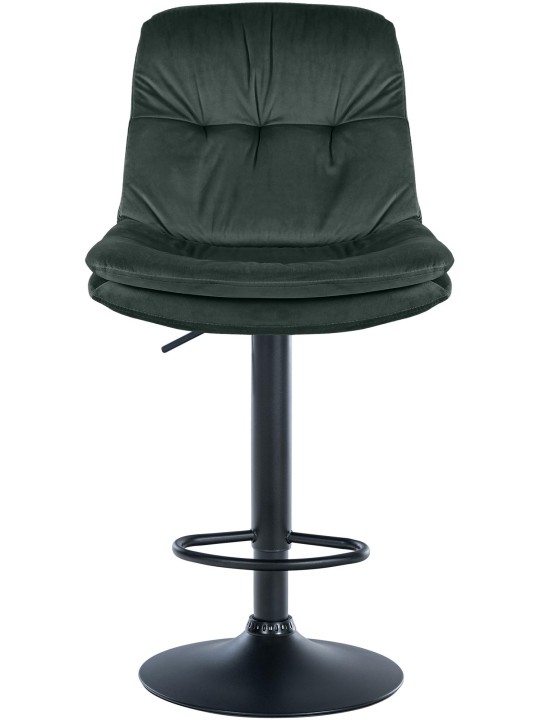 Tabouret de bar Laurel velours, vert foncé