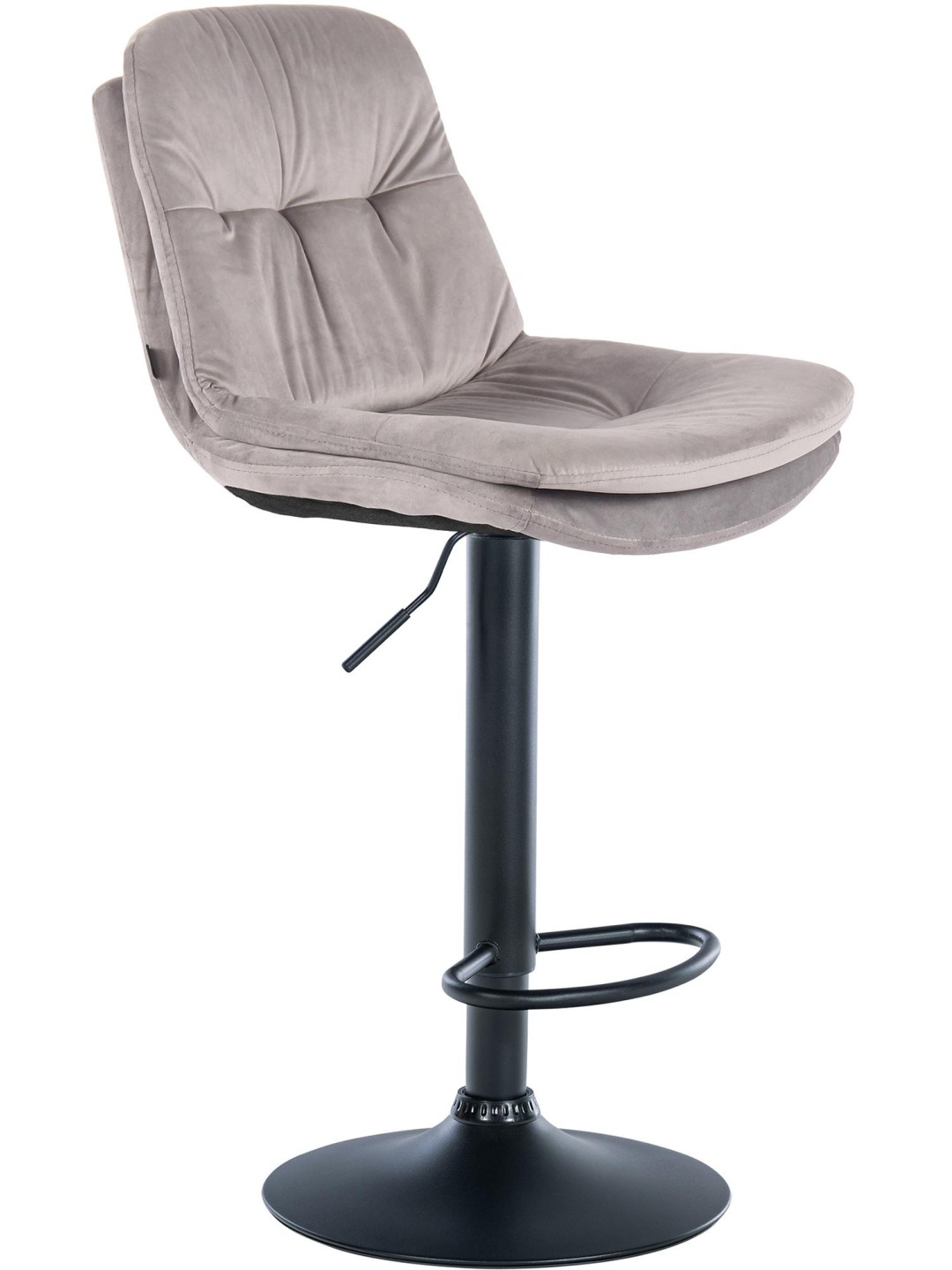 Tabouret de bar Laurel velours, gris