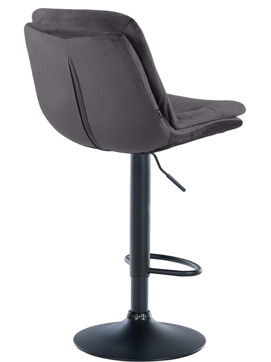 Tabouret de bar Laurel velours, noir