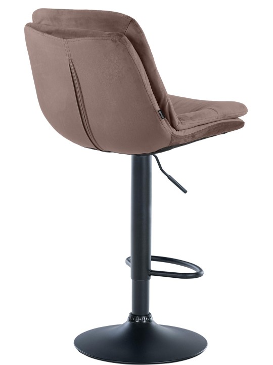 Tabouret de bar Laurel velours, brun