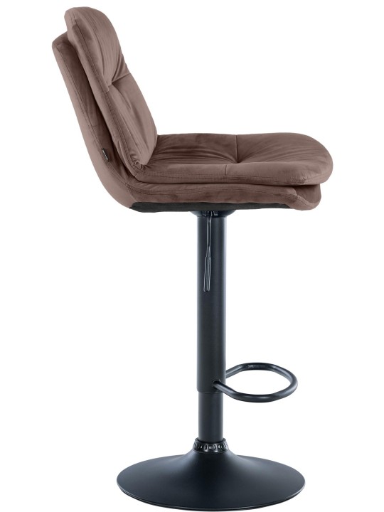 Tabouret de bar Laurel velours, brun