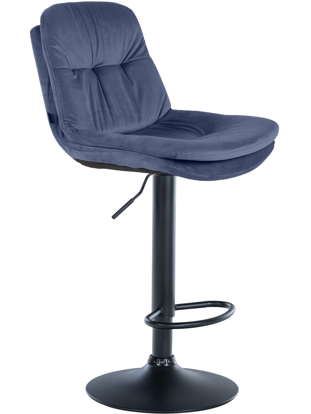 Tabouret de bar Laurel velours, bleu
