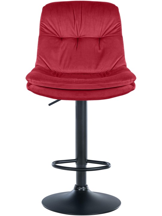 Tabouret de bar Laurel velours, rouge