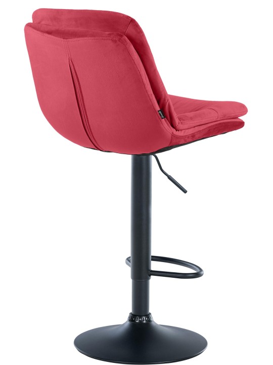 Tabouret de bar Laurel velours, rouge
