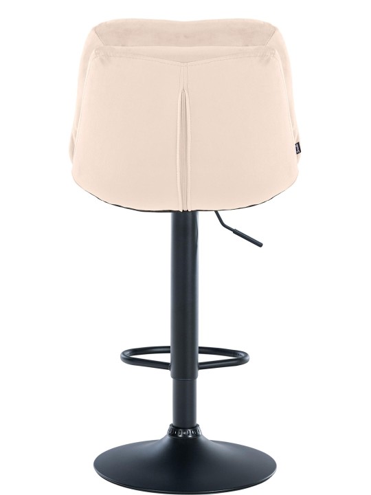 Tabouret de bar Laurel velours, crème