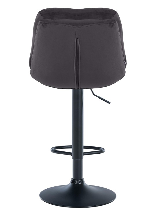 Tabouret de bar Laurel velours, noir
