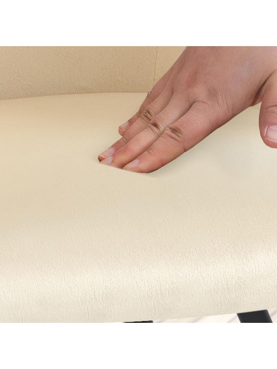 Chaise de salle à manger en velours Jaysie, crème Chaise de salle à manger en velours Jaysie, crème