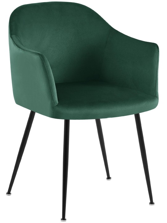 Chaise de salle à manger en velours Jaysie, vert foncé Chaise de salle à manger en velours Jaysie, vert foncé