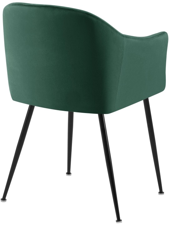 Chaise de salle à manger en velours Jaysie, vert foncé Chaise de salle à manger en velours Jaysie, vert foncé