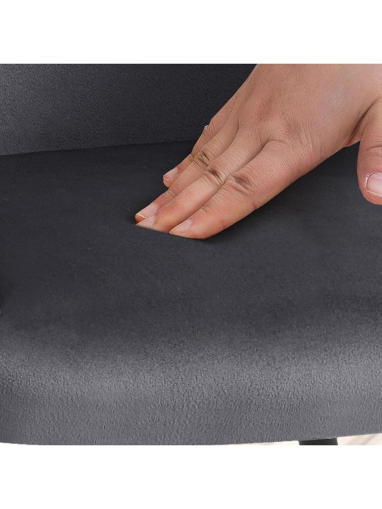 Chaise de salle à manger en velours Jaysie, gris foncé Chaise de salle à manger en velours Jaysie, gris foncé
