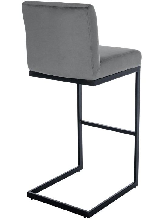 Tabouret de bar Hopewell velours B, gris foncé Tabouret de bar Hopewell velours B, gris foncé