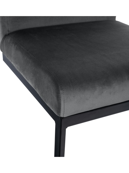 Tabouret de bar Hopewell velours B, gris foncé Tabouret de bar Hopewell velours B, gris foncé