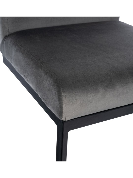 Tabouret de bar Hopewell velours B, gris Tabouret de bar Hopewell velours B, gris