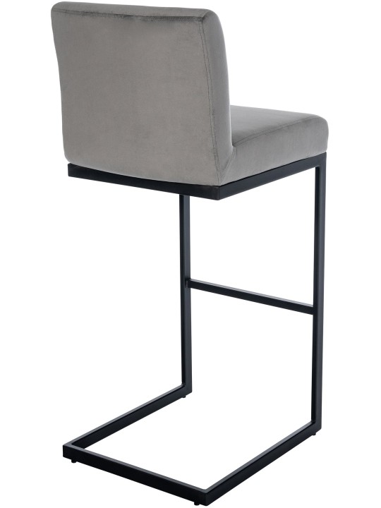 Tabouret de bar Hopewell velours B, gris Tabouret de bar Hopewell velours B, gris