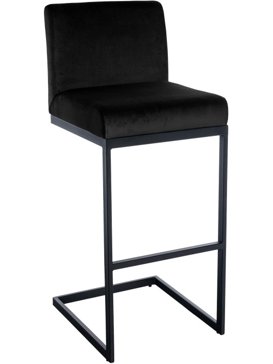 Tabouret de bar Hopewell velours B, noir Tabouret de bar Hopewell velours B, noir