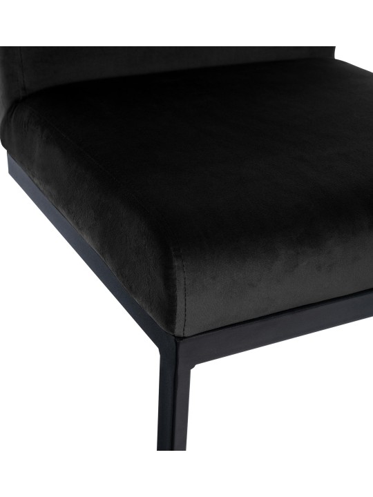 Tabouret de bar Hopewell velours B, noir Tabouret de bar Hopewell velours B, noir