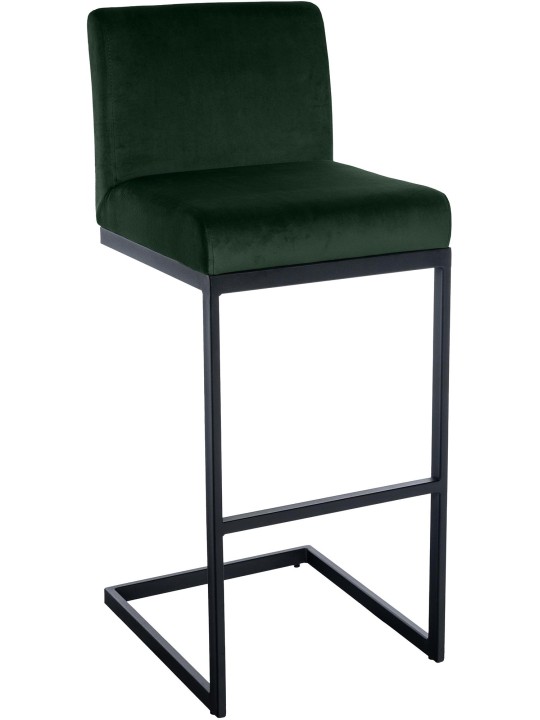 Tabouret de bar Hopewell velours B, vert
