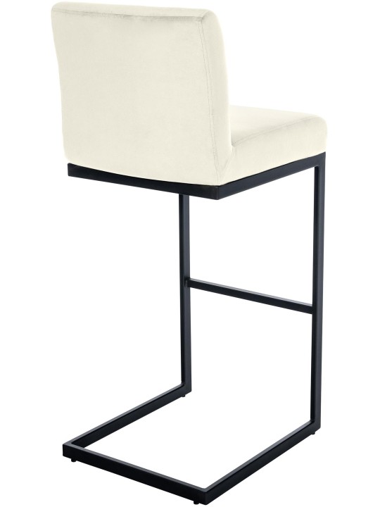 Tabouret de bar Hopewell velours B, crème