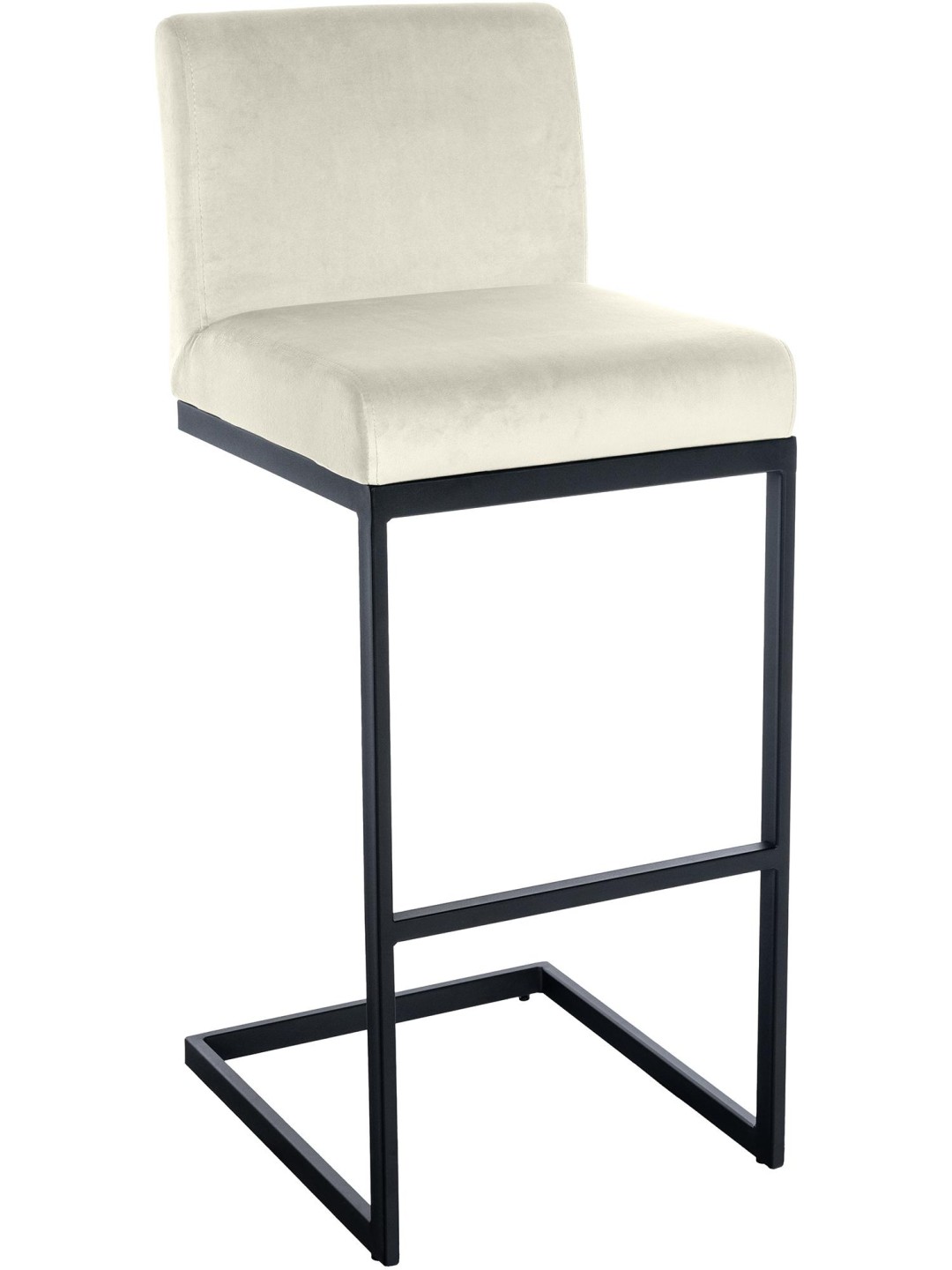 Tabouret de bar Hopewell velours B, crème