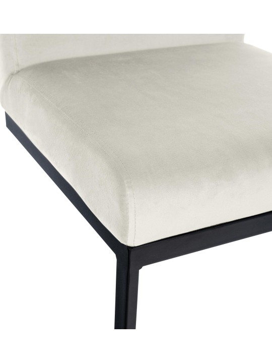 Tabouret de bar Hopewell velours B, crème