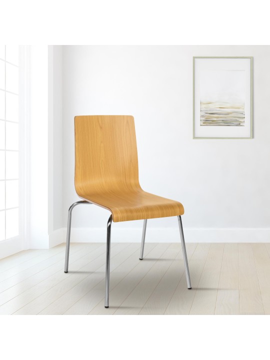 Chaise visiteur Gahanna, naturel