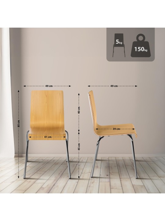 Chaise visiteur Gahanna, naturel