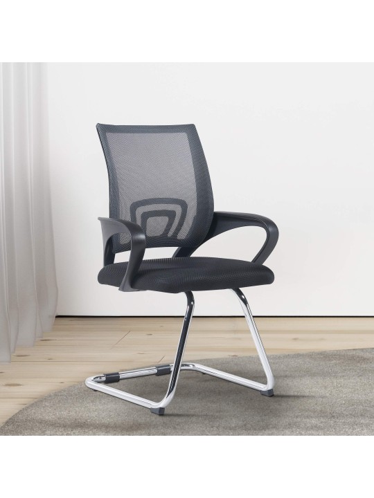 Lot de 2 chaises visiteurs Eureka, gris