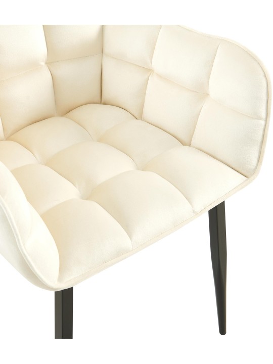 Chaise Tirana velours, crème Chaise Tirana velours, crème