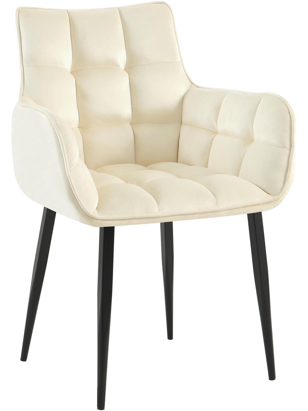 Chaise Tirana velours, crème