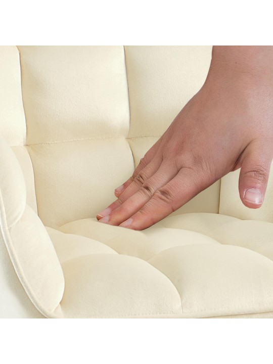 Chaise Tirana velours, crème Chaise Tirana velours, crème