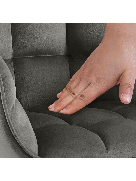 Chaise Tirana velours, anthracite Chaise Tirana velours, anthracite