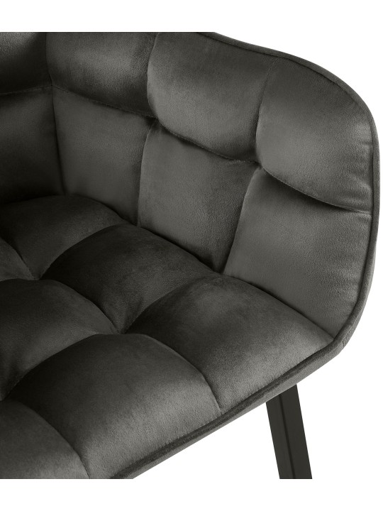 Chaise Tirana velours, anthracite Chaise Tirana velours, anthracite