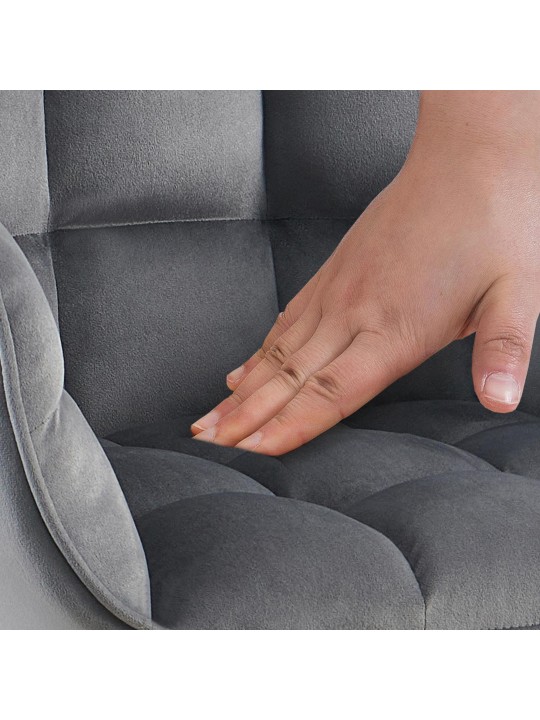 Chaise Tirana velours, gris foncé Chaise Tirana velours, gris foncé