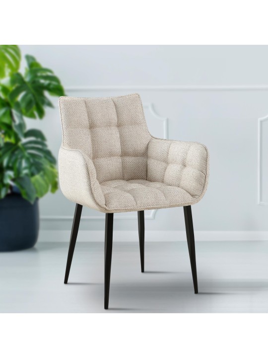 Chaise Tirana tissu, ivoire Chaise Tirana tissu, ivoire