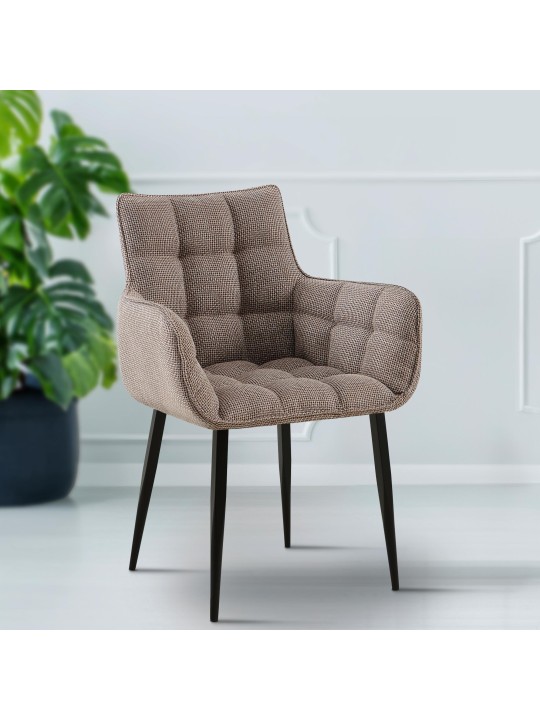 Chaise Tirana tissu, terre brune Chaise Tirana tissu, terre brune