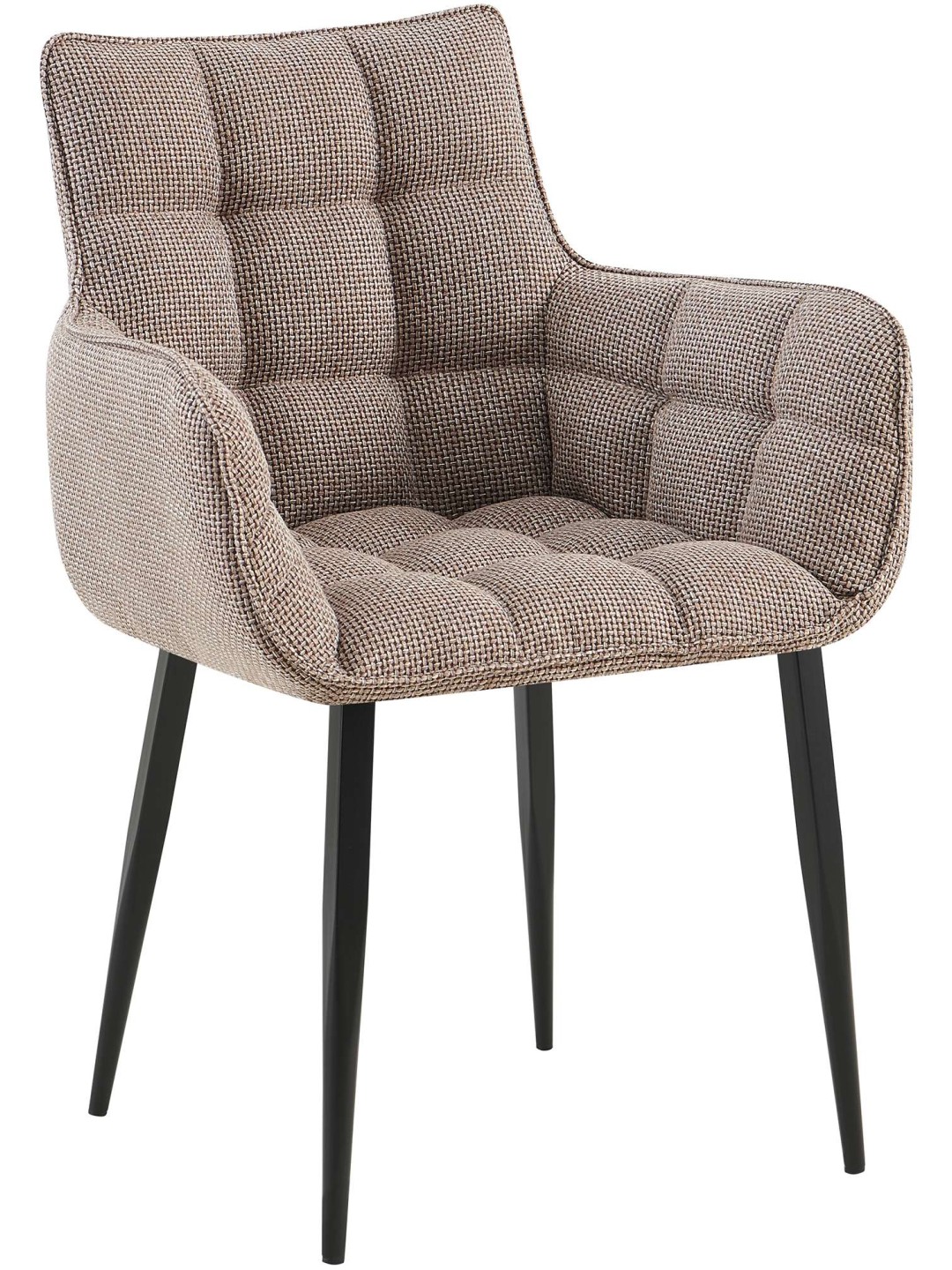 Chaise Tirana tissu, terre brune