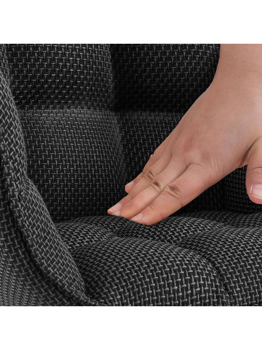 Chaise Tirana tissu, gris titane